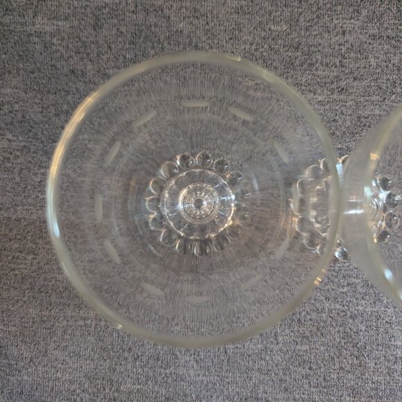 Vintage Anchor Hocking "Boopie" Etched Footed Drinking Glasses, Set of 2 - Picture 3 of 5